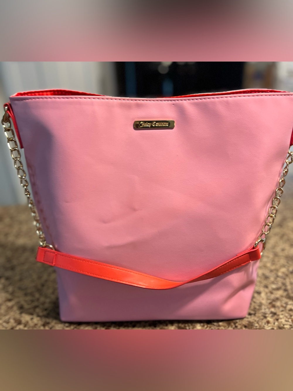 Juicy Couture Pink and Coral Two-Tone Tote